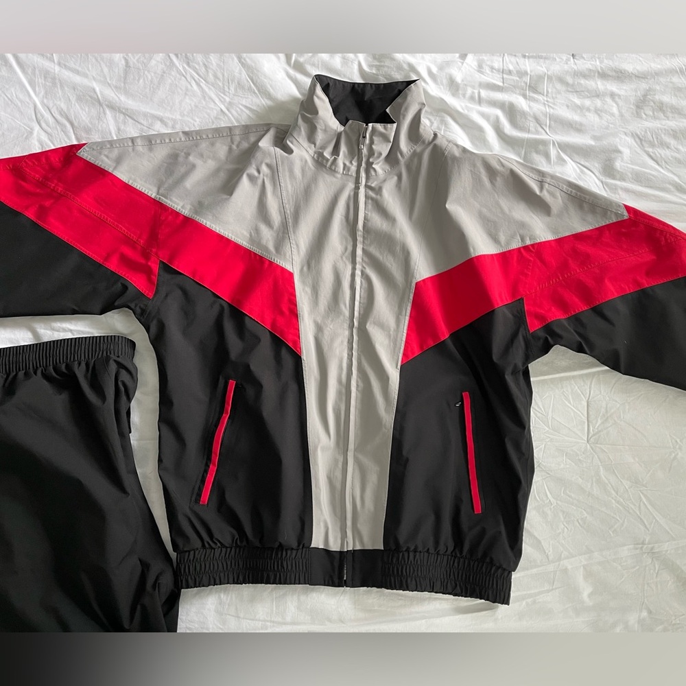 Vintage Wilson Red and Black Waterproof Jacket and Pants Size L